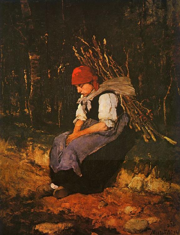 Mihaly Munkacsy Woman Carrying Faggots oil painting picture